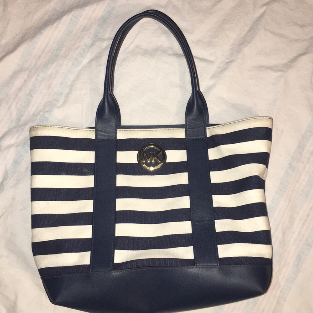 Michael Kors Fulton Striped Canvas tote